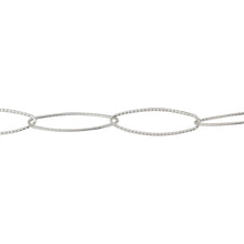 Load image into Gallery viewer, Chain by Foot. Sterling Silver 5.4mm Width by 18.0mm Length, Corrugated Paper Clip Cable Chain. Price per: 1 Foot.