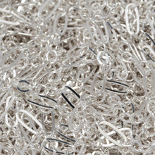 Load image into Gallery viewer, Sterling Silver One of 1.8mm Width by 5.0mm Length Flat Elogated Link connected to Three of 1.8mm Width by 2.0mm Length Oval Links with Middle Link being Flat Oval Link, Long and Short Chain. Price per: 1 Foot.