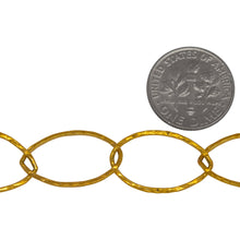 Load image into Gallery viewer, 14kt Gold Filled 13.0mm Width by 21.7mm Length, Hammered Cable Chain. Price per: 1 Foot.