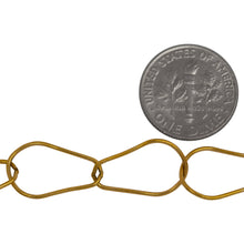 Load image into Gallery viewer, 14kt Gold Filled 10.3mm Width by 17.5mm Length, Pear Shaped Smooth Cable Chain. Price per: 1 Foot.