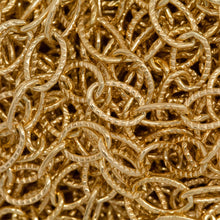Load image into Gallery viewer, 14kt Gold Filled 4.6mm Width by 6.7mm Length, Corrugated Cable Chain. Price per: 1 Foot.