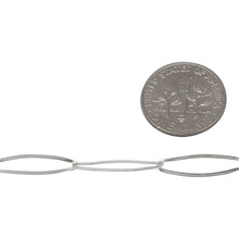 Load image into Gallery viewer, Sterling Silver 5.8mm Width by 17.0mm Length, Flat Paper Clip Chain. Price per: 1 Foot.