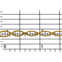 Load image into Gallery viewer, 14kt Gold Filled 2.4mm Width by 2.9mm Length Small Smooth Oval Link Connected to 4.4mm Width by 7.8mm Length Larger Flat Oval Link, Flat Long and Short Chain. Price per: 1 Foot.