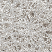 Load image into Gallery viewer, Sterling Silver 2.65mm Width by 2.93mm Length Smaller Smooth Oval Link Connected to 4.12mm Width by 7.45mm Length Larger Corrugated Oval Link, Long and Short Chain. Price per: 1 Foot.