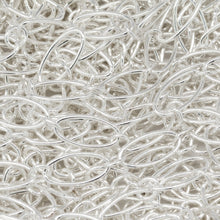 Load image into Gallery viewer, Sterling Silver 2.55mm Width by 3.0mm Length Smaller Oval Link Connected to 3.7mm Width by 7.59mm Length Larger Oval Link, Smooth Long and Short Chain. Price per: 1 Foot.