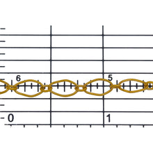Load image into Gallery viewer, 14kt Gold Filled 2.55mm Width by 3.0mm Length Smaller Oval Link Connected to 3.7mm Width by 7.59mm Length Larger Oval Link, Smooth Long and Short Chain. Price per: 1 Foot.