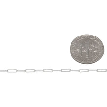 Load image into Gallery viewer, Sterling Silver 1.8mm Width by 5.4mm Length, Corrugated Elongated Cable Chain. Price per: 1 Foot.