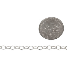 Load image into Gallery viewer, Sterling Silver 2.8mm Width by 3.9mm Length, Dapped Cable Chain. Price per: 1 Foot.