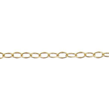 Load image into Gallery viewer, 14kt Gold Filled 2.8mm Width by 3.9mm Length, Dapped Cable Chain. Price per: 1 Foot.