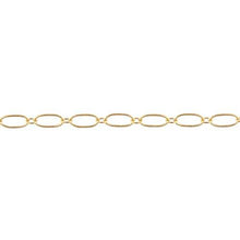 Load image into Gallery viewer, 14kt Gold Filled 2.5mm Width by 5.2mm Length Larger Smooth Oval Link Followed by 1.8mm Width by 2.1mm Length Smaller Smooth Oval Link, Long and Short Chain. Price per: 1 Foot.