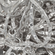 Load image into Gallery viewer, Sterling Silver 20.5mm, 16.0mm and 14.5mm Width/ Length Hammered Triple Heart Links With 3.4mm Width / Length Closed Ring On top Of Each Heart Connected to 4.1mm Width / Length Smooth Open Rings, Heart Chain. Price per: 1 Inch.