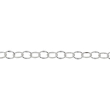 Load image into Gallery viewer, Chain by Foot. Sterling Silver 3.9mm Width by 5.0mm Length, Dapped Cable Chain. Price per: 1 Foot.