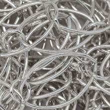 Load image into Gallery viewer, Sterling Silver 5.5mm Width / Length Circle Link Connected to 12.91mm Width by 19.89mm Length Smooth Oval Link, Long and Short Chain. Price per: 1 Foot.