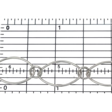 Load image into Gallery viewer, Sterling Silver 5.5mm Width / Length Circle Link Connected to 12.91mm Width by 19.89mm Length Smooth Oval Link, Long and Short Chain. Price per: 1 Foot.