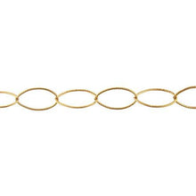 Load image into Gallery viewer, 14kt Gold Filled 13.0mm Width by 21.0mm Length, Corrugated Oval Cable Chain. Price per: 1 Foot.