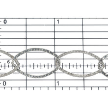 Load image into Gallery viewer, Sterling Silver 13.0mm Width by 21.0mm Length, Hammered Flat Oval Cable Chain. Price per: 1 Foot.