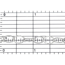 Load image into Gallery viewer, Sterling Silver 6.4mm Width by 8.8mm Length, Hammered Flat Oval Cable Chain. Price per: 1 Foot.