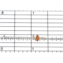 Load image into Gallery viewer, Sterling Silver 1.7mm Width / Length Rolo Chain With 2.9mm Width by 5.0mm Length Orange, Purple, Lime Green CZ Beads Wire Wapped Every 1.75 Inch, Connected by 3.3mm Width / Length Smooth Open Ring, Gem Stone Chain. Price per: 1 Inch.