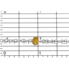 Load image into Gallery viewer, Sterling Silver Thirteen of 2.8mm Width by 3.8mm Length Oval Rolo Links With 4.0mm Width by 6.0mm Length Orange, Yellow, Lime Green CZ Connected to 3.3mm Width / Length Smooth Open Ring, Gem Stone Chain. Price per: 1 Inch.