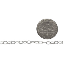 Load image into Gallery viewer, Sterling Silver 2.8mm Width by 4.2mm Length, Flat Cable Chain. Price per: 1 Foot.