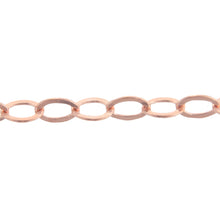 Load image into Gallery viewer, 14kt Gold Filled - Rose Gold 2.8mm Width by 4.2mm Length, Flat Cable Chain. Price per: 1 Foot.