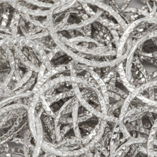 Load image into Gallery viewer, Sterling Silver 14.0mm Width / Length Flat Hammered Circle Chain. Price per: 1 Foot.