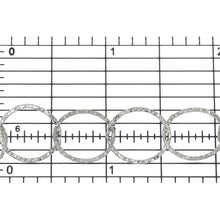 Load image into Gallery viewer, Sterling Silver 14.0mm Width / Length Flat Hammered Circle Chain. Price per: 1 Foot.