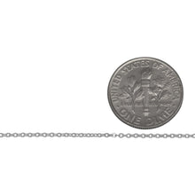 Load image into Gallery viewer, Sterling Silver 1.10mm Width by 1.3mm Length, Flat Cable Chain. Price per: 1 Foot.