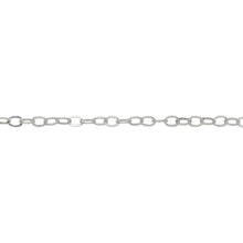 Load image into Gallery viewer, Chain by Foot. Sterling Silver 2.2mm Width by 3.1mm Length, Flat Cable Chain. Price per: 1 Foot.