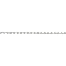 Load image into Gallery viewer, Chain by Foot. Sterling Silver 1.0mm width by 1.6mm length, Flat Elongated Cable Chain. Price per: 1 Foot.