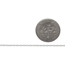 Load image into Gallery viewer, Sterling Silver 1.0mm width by 1.6mm length, Flat Elongated Cable Chain. Price per: 1 Foot.