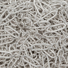 Load image into Gallery viewer, Sterling Silver Three of 1.7mm Width by 2.3mm Length Smaller Oval Links With Middle Link Being Corrugated Oval Link, Followed by 1.8mm Width by 5.8mm Length Larger Corrugated Elongated Oval Link, Long and Short Chain. Price per: 1 Foot.