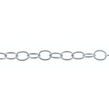 Load image into Gallery viewer, Sterling Silver 3.6mm width by 4.6mm length, Twisted Cable Chain. Price per: 1 Foot.