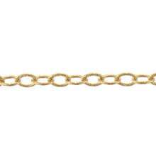 Load image into Gallery viewer, 14kt Gold Filled 5.0mm Width / Length Hammered Wire, Circle Chain. Price per: 1 Foot.