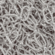 Load image into Gallery viewer, Sterling Silver One of 3.2mm Width by 6.3mm Length Corrugated Elongated Oval Link Followed by One of 2.6mm Width by 3.1mm Length Smaller Smooth Oval Link, Long and Short Chain. Price per: 1 Foot.