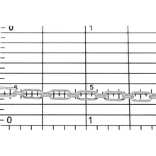 Load image into Gallery viewer, Sterling Silver One of 3.2mm width by 6.3mm length Flat Elongated Oval Link Followed by One of 2.6mm width by 3.1mm length Smaller Smooth Oval Link, Long and Short Chain. Price per: 1 Foot.