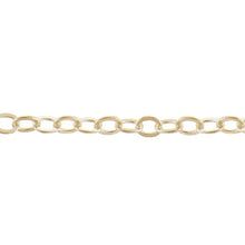 Load image into Gallery viewer, 14kt Gold Filled 2.2mm Width by 2.7mm Length, Flat Cable Chain. Price per: 1 Foot.