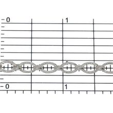 Load image into Gallery viewer, Sterling Silver 4.8mm Width by 7.2mm Length, Hammered Oval Links Followed by 3.75mm Width / Length Rolo Links, Hammered Long and Short Chain. Price per: 1 Foot.