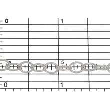 Load image into Gallery viewer, Sterling Silver 5.1mm Width by 7.1mm Length, Textured Cable Chain. Price per: 1 Foot.