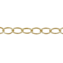Load image into Gallery viewer, 14kt Gold Filled 5.1mm Width by 7.1mm Length, Textured Cable Chain. Price per: 1 Foot.