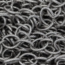 Load image into Gallery viewer, Sterling Silver Oxidized 5.1mm Width by 7.1mm Length, Textured Cable Chain. Price per: 1 Foot.