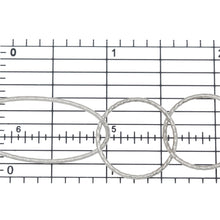 Load image into Gallery viewer, Sterling Silver Three of 19.0mm width / length, Twisted Circle Links Followed by 15.3 width by 32.4mm length Twisted Oval Links, Long and Short Chain. Price per: 1 Inch.