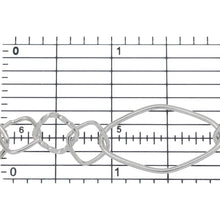 Load image into Gallery viewer, Sterling Silver Three of 9.6mm width / length, Three of Square Links with Middle Square Link being Twisted Square Link Followed by 16.1mm by 28.1mm length, Smooth Marquis Link, Long and Short Chain. Price per: 1 Inch.