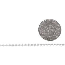 Load image into Gallery viewer, Sterling Silver 1.0mm Width by 1.8mm Length, Flat Cable Chain. Price per: 1 Foot.