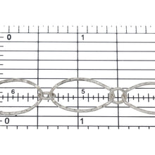 Load image into Gallery viewer, Sterling Silver 12.2mm Width by 20.3mm Length Hammered Oval Link Followed by 5.8mm Width / Length Smooth Close Ring, Long and Short Chain. Price per: 1 Foot.
