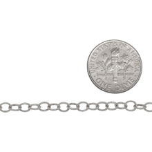 Load image into Gallery viewer, Sterling Silver 3.52mm Width by 4.16mm Length, Twisted Cable Chain. Price per: 1 Foot.