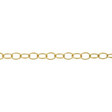 Load image into Gallery viewer, 14kt Gold Filled 2.25mm Width by 3.30mm Length, Smooth Cable Chain. Price per: 1 Foot.