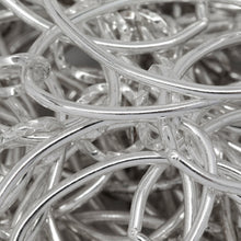 Load image into Gallery viewer, Sterling Silver 17.8mm Width by 27.0mm Length Smooth Oval Link Followed by 7.8mm Width / Length Twisted Circle Link, Long and Short Chain. Price per: 1 Foot.