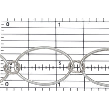Load image into Gallery viewer, Sterling Silver 17.8mm Width by 27.0mm Length Smooth Oval Link Followed by 7.8mm Width / Length Twisted Circle Link, Long and Short Chain. Price per: 1 Foot.