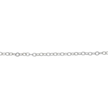 Load image into Gallery viewer, Chain by Foot. Sterling Silver 1.72mm Width by 2.22mm Length, Flat Cable Chain. Price per: 1 Foot.